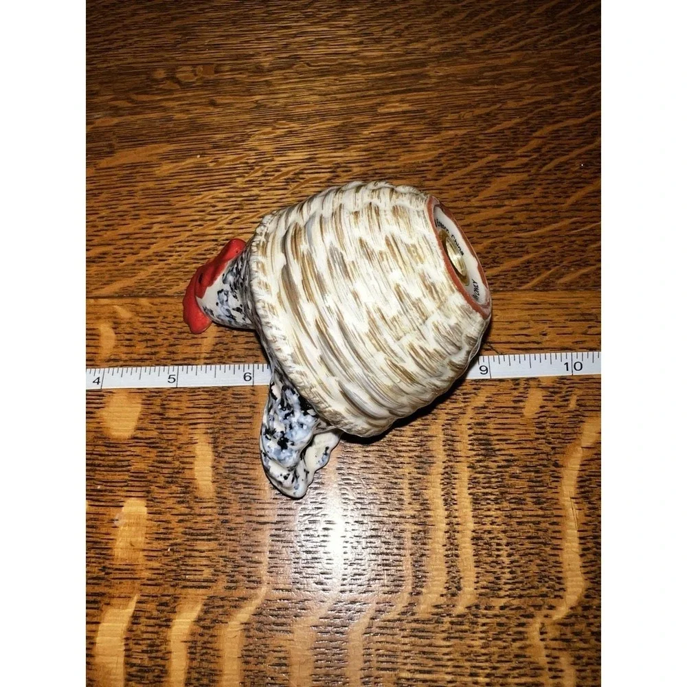 Vintage Rooster Chicken Salt Pepper Shakers Ceramic Basket Cottagecore Country